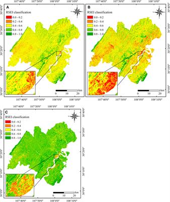 Ecological vulnerability assessment based on remote sensing ecological index (RSEI): A case of Zhongxian County, Chongqing
